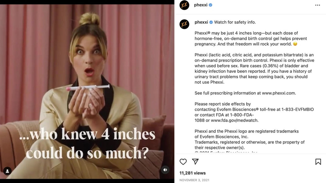 Phexxi House Rules Instagram story